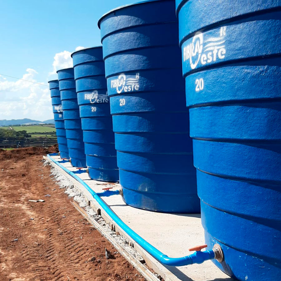 Projeto hidráulico instalado em propriedade rural